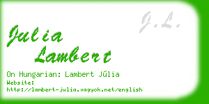 julia lambert business card